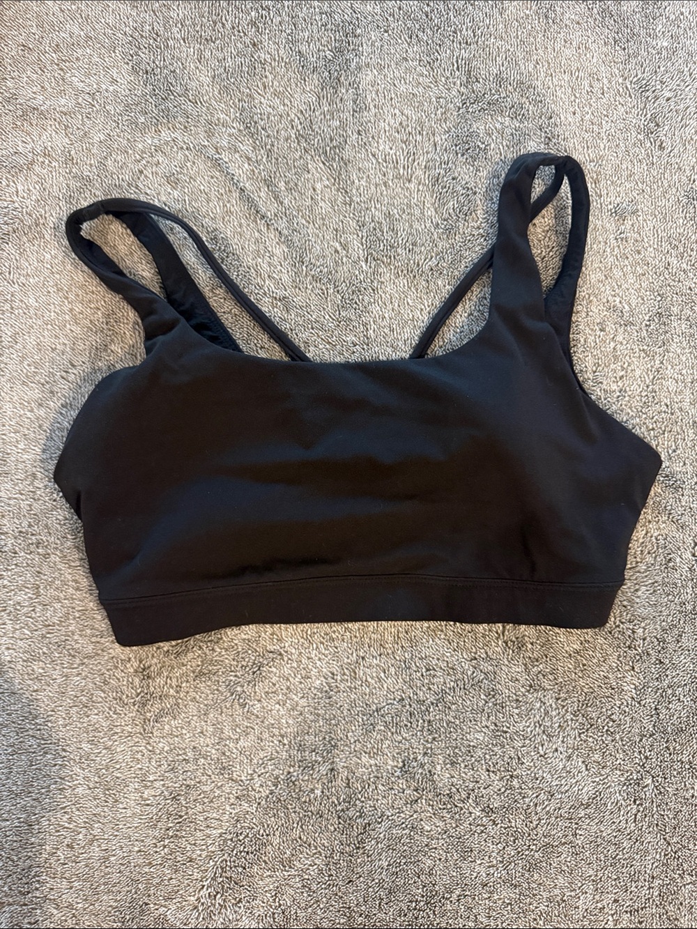 Athleta Black Medium-Impact Sports Bra with Double Straps D-DD cups with M band